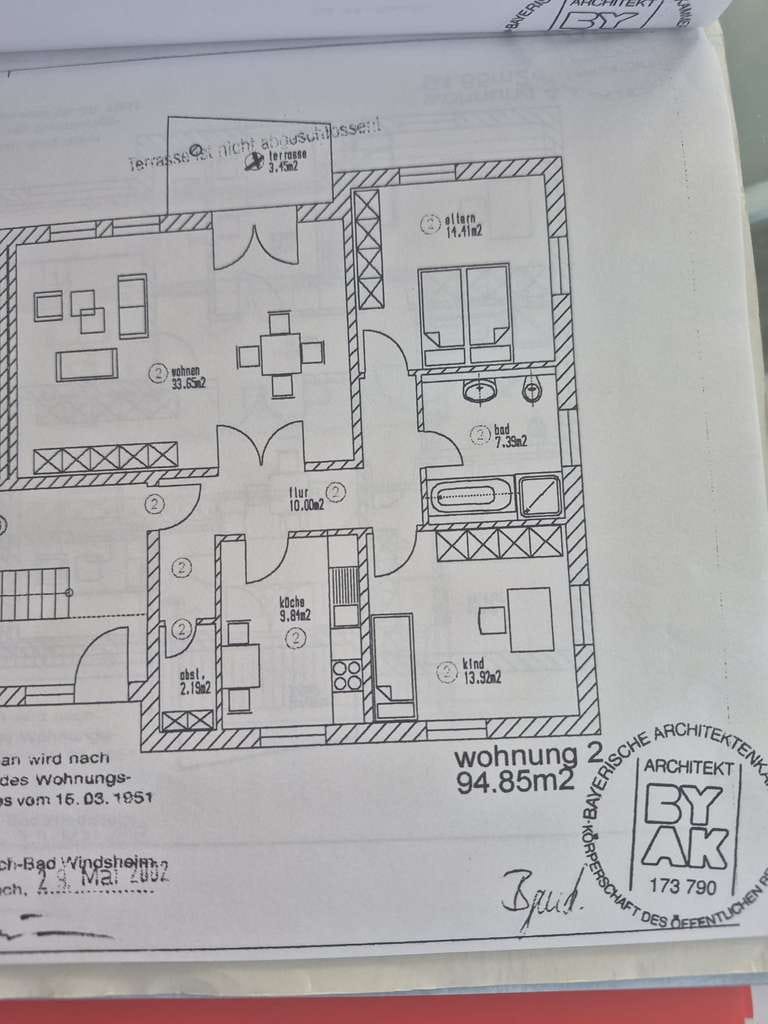 Immobilie in Bad Windsheim - Attraktive 3-Zimmer-Terrassenwohnung mit Gartenanteil in ruhiger Lage von Bad Windsheim - Bild 1