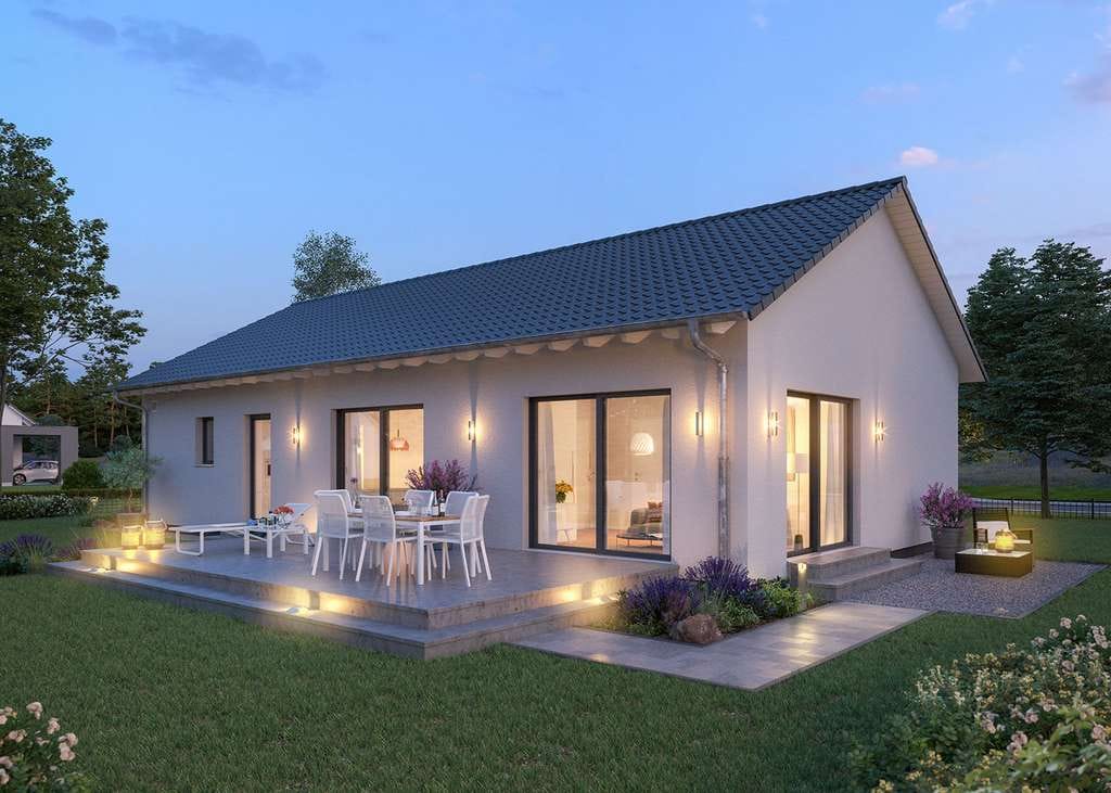Immobilie in Haßbergen - Bungalow, barrierefrei 119 m² | Satteldach | KfW-55-Standard - Bild 0