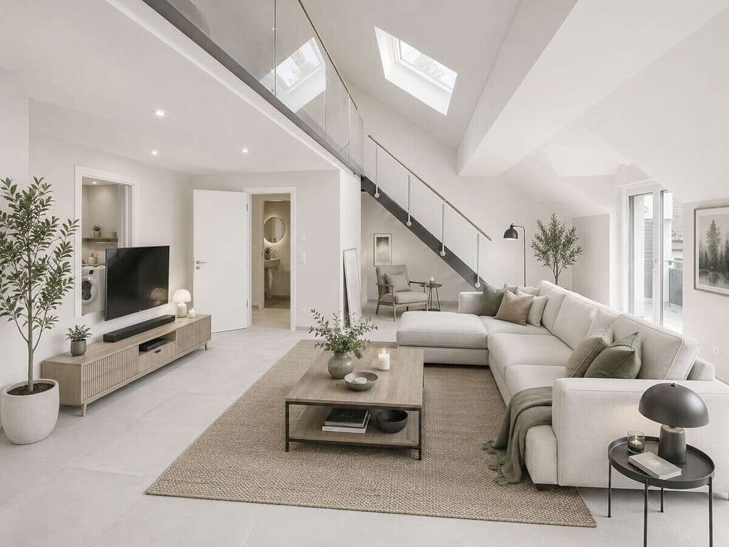 Immobilie in Icking - Helle neue 2,5 Zi.-Dachgeschoss-Maisonette-Whg. mit Süd-Balkon an der Floßlände von Wolfratshausen - Bild 2