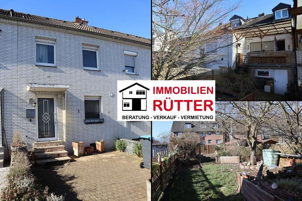Immobilie in Kamp-Lintfort - Kamp-Lintfort Zentrum, RMH 4,5 Zi, ca. 93 m² Wfl, ca. 237 m² Gstk, Keller, Terrasse, Garten, Brunnen - Bild 0