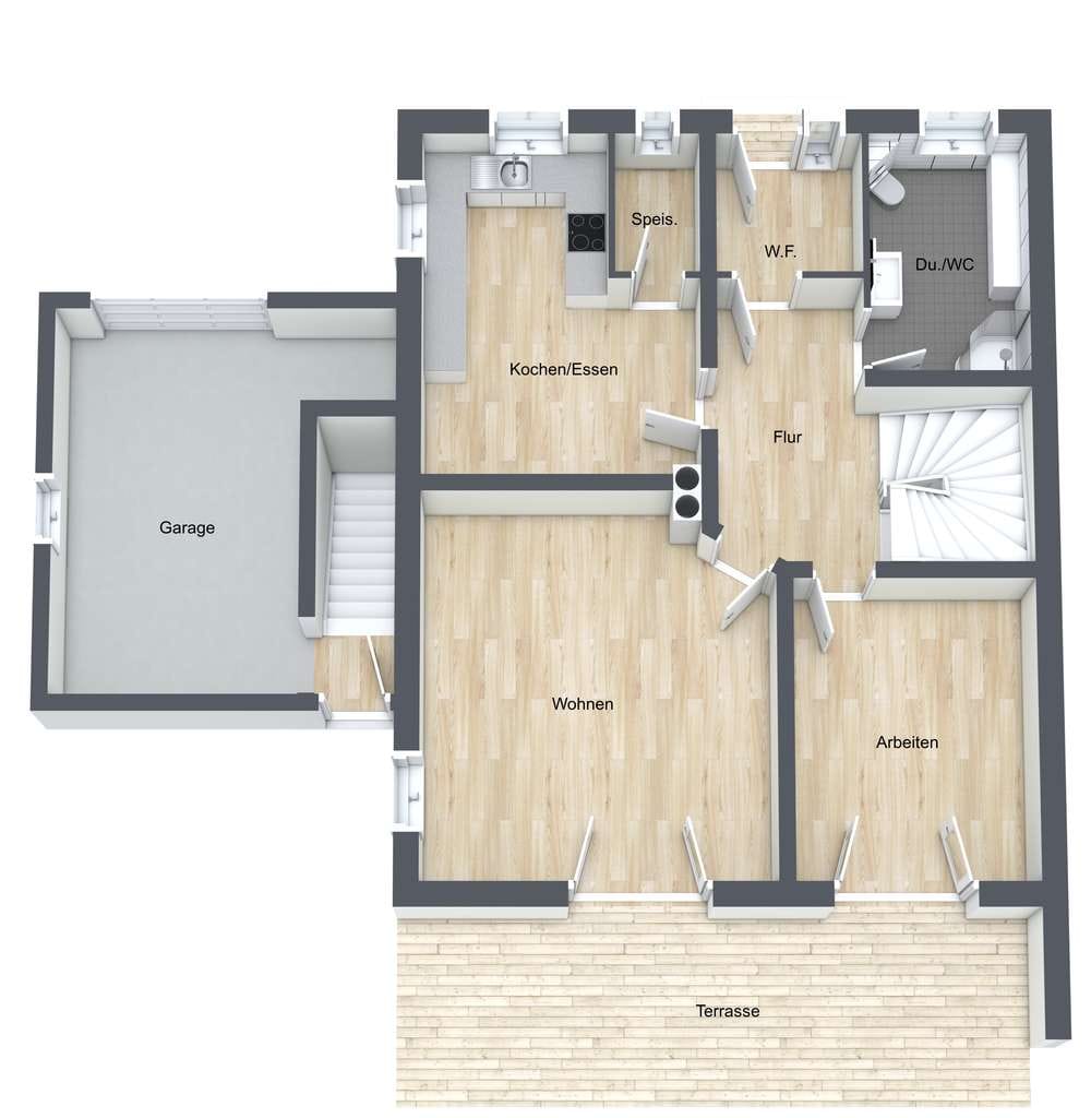 Immobilie in Hofkirchen - Sehr gepflegtes Einfamilienhaus/Doppelhaushälfte mit Garten und Terrasse in zentraler Lage - Bild 4