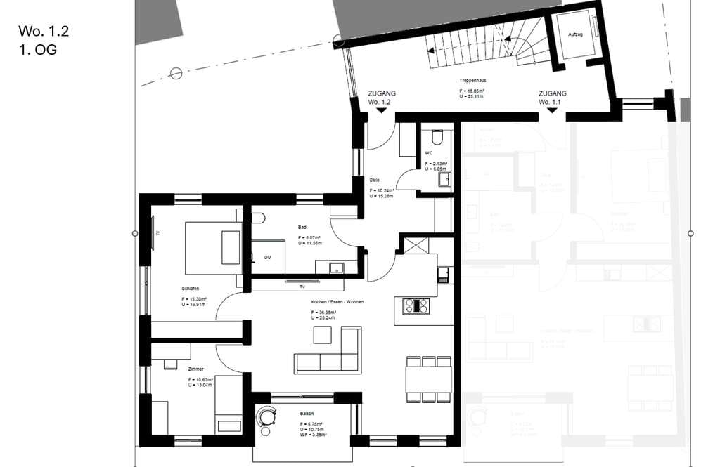 Immobilie in Oberwolfach - Helle 2-Zimmer Dachgeschosswohnung mit Aufzug in Wolfach - Bild 3