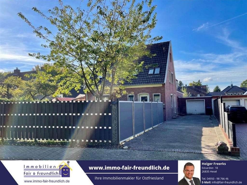 Immobilie in Hesel - *** TEIL SANIERTES DOPPELHAUS MIT POOL UND GARAGE IN HESEL! Wohnen direkt am Heseler Wald - Bild 0