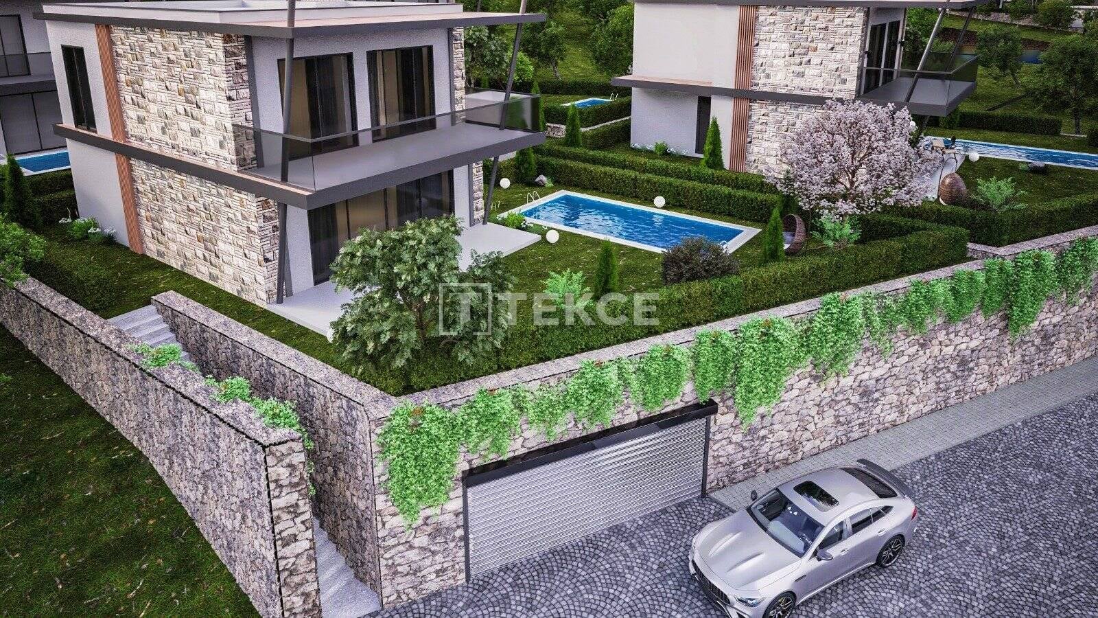 Immobilie in Lünne - Freistehende Villen mit Pools und Gärten in Konacik Bodrum - Bild 4