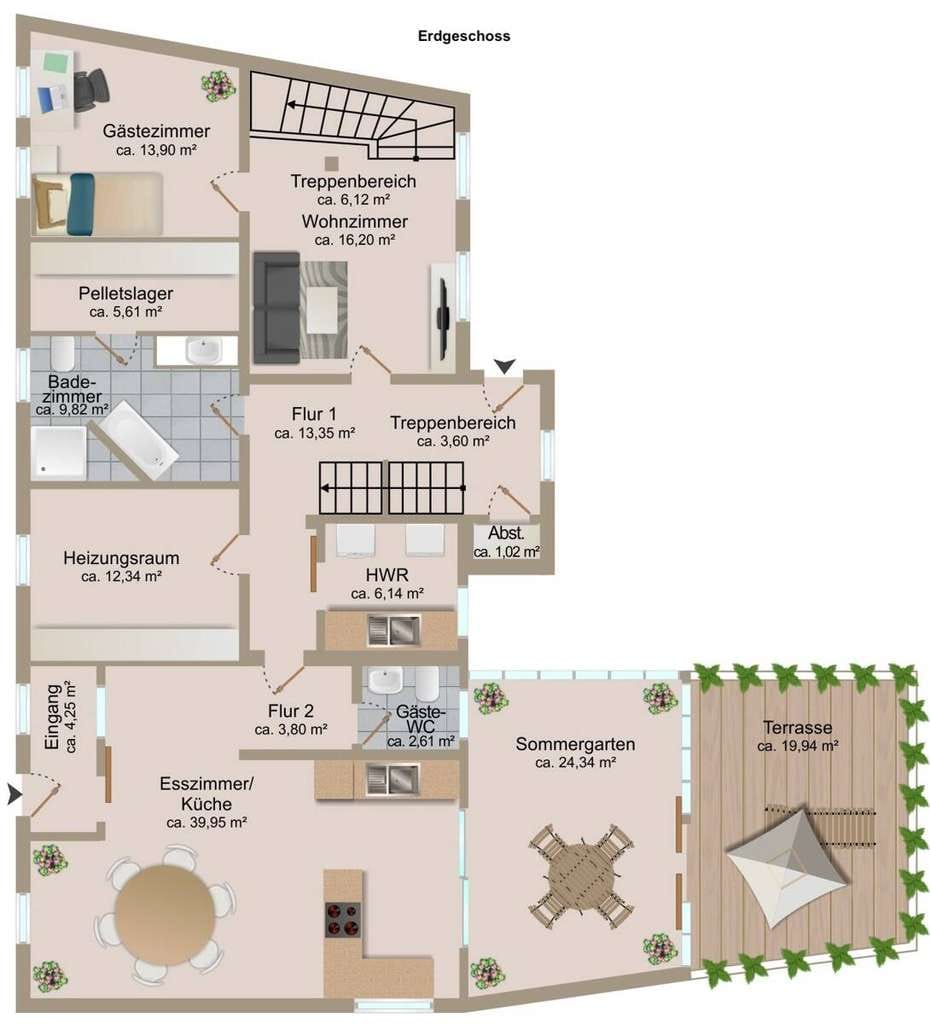 Immobilie in Südliches Anhalt - 233 m² Wohnfläche: 
großzügiges Familienhaus mit Sommergarten, PV & großem Grundstück - Bild 3