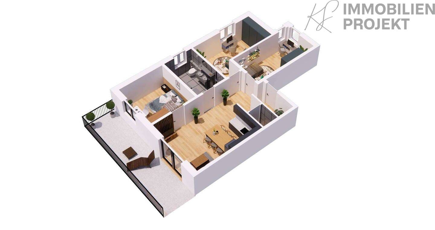 Immobilie in Goldkronach - Großzügige 4-Zimmer-Wohnung mit 23 m² Südbalkon - hell, modern & ideal für Paare - Bild 2