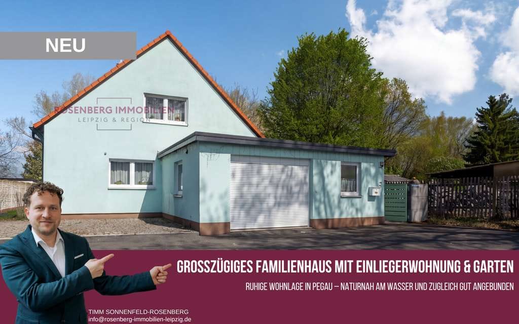Immobilie in Pegau - Familientraum in Pegau: 
7-Zimmer-Haus mit großem Grundstück am Wasser - Bild 0