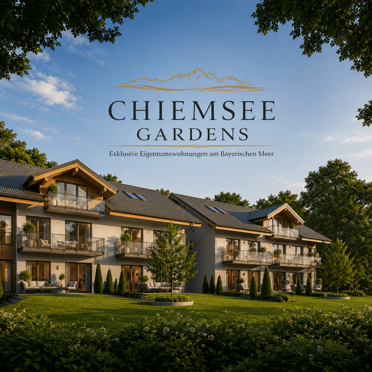 Immobilie in Gstadt am Chiemsee - CHIEMSEE GARDENS - Seeresidenz Hochfelln - Bild 1