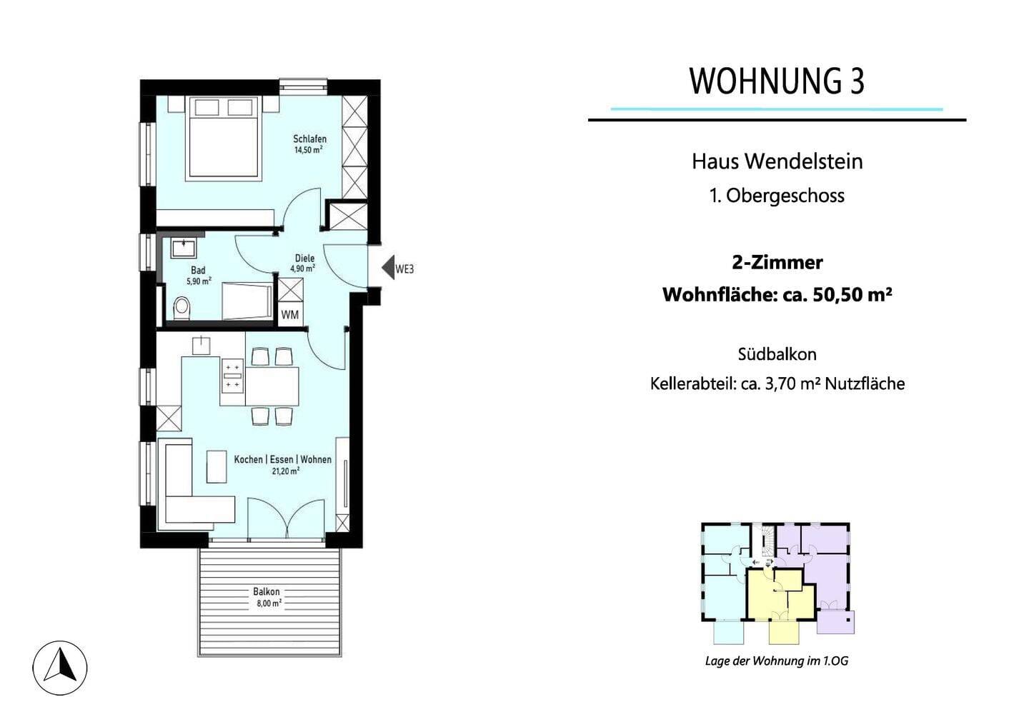 Immobilie in Brannenburg - Neubau 2 - Zimmer Wohnung mit großem Südbalkon - Bild 3