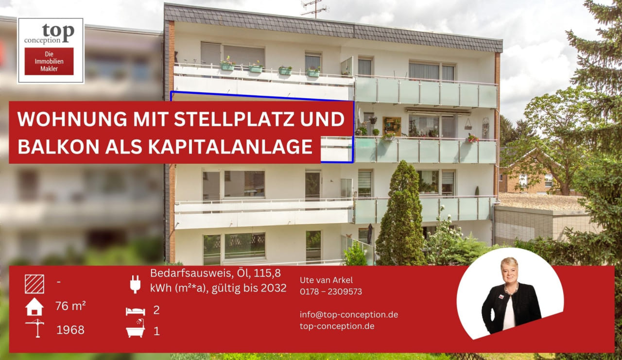 Immobilie in Willich - Wohnungen mit Balkon, 3 Zimmer, teilweise mit Kfz-Stellplatz, zentrumsnah *provisionsfrei - Bild 0