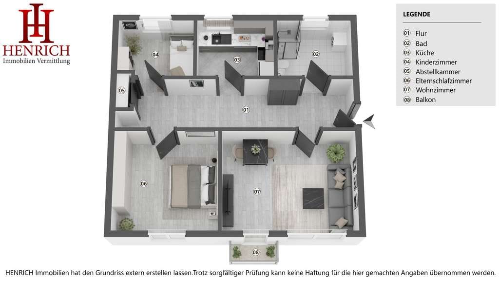 Immobilie in Kriftel - Provisionsfrei: Gemütliche 3 Zimmer Wohnung mit EBK, modernem Bad, Balkon, Aufzug &  5% Rendite - Bild 0