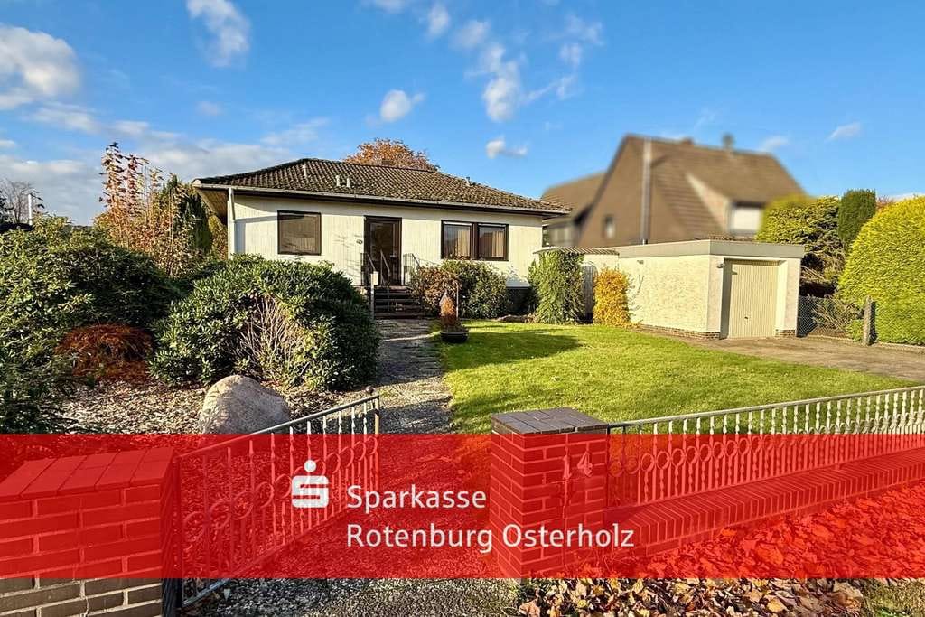 Immobilie in Bothel - Bothel - OKAL-Fertighaus mit Schwimmbad-Anbau und großem Garten. - Bild 0