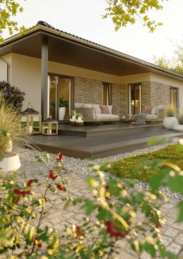 Immobilie in Drei Gleichen - Wohnen auf einer Ebene, eleganter Bungalow mit überdachten Terrassenbereich - Bild 0