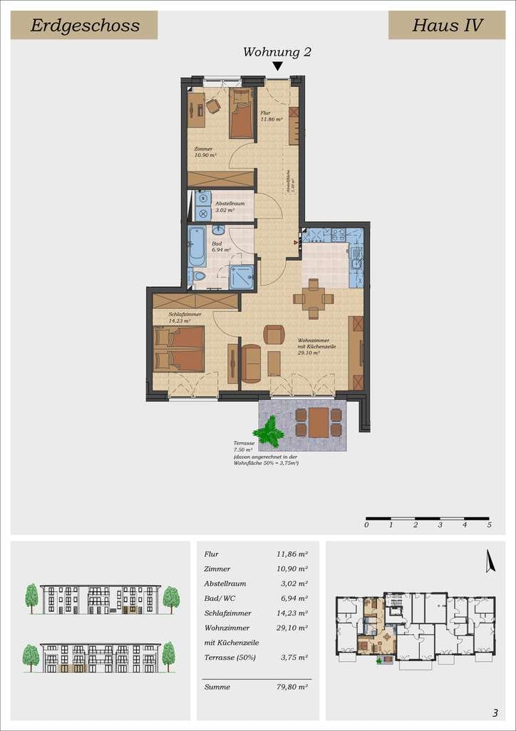 Immobilie in Hasloh - Provisionsfreie, moderne 3-Zimmer-Erdgeschosswohnung mit Terrasse in zentraler Lage von Hasloh - Bild 2