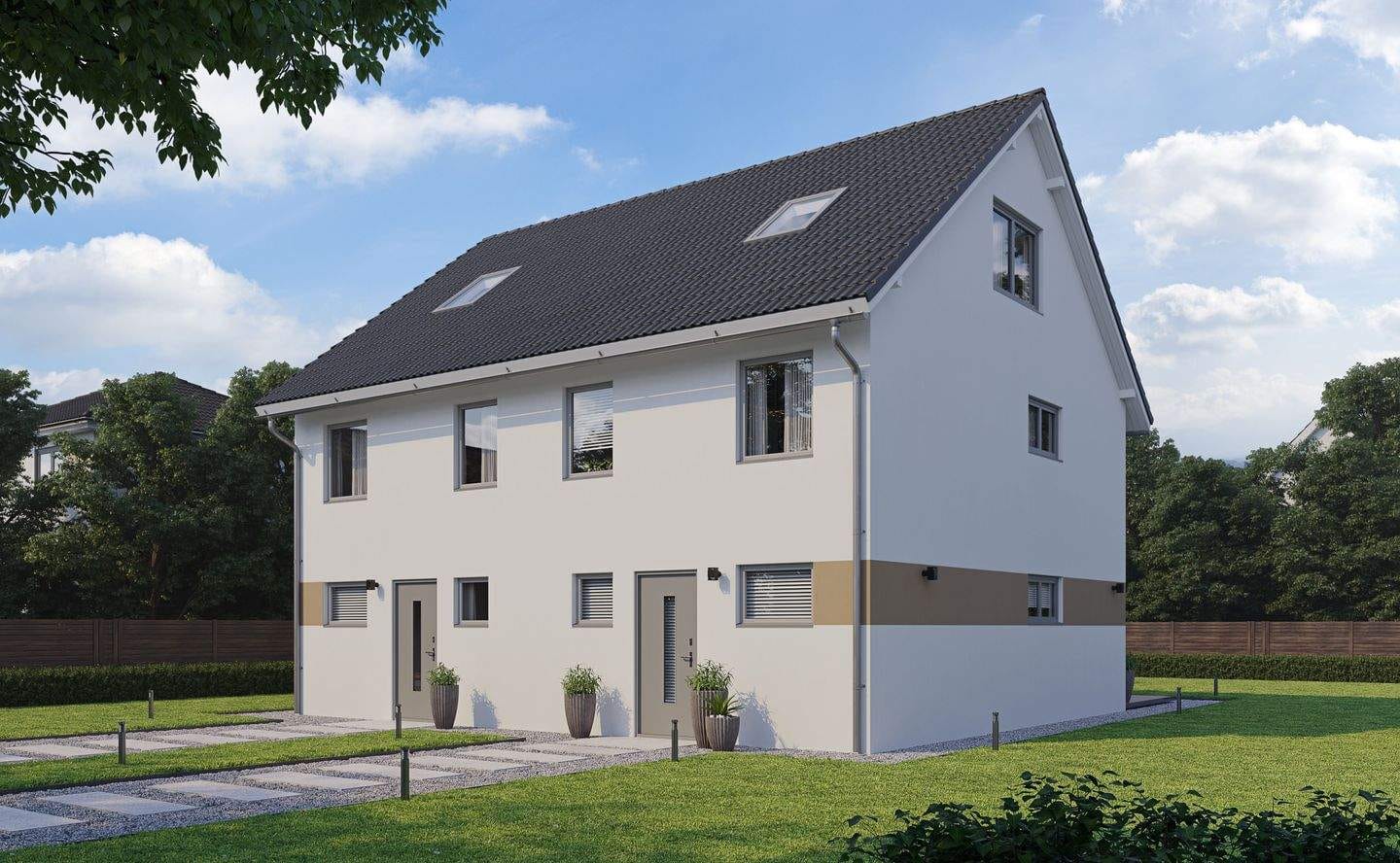 Immobilie in Elztal - Elztal DHH Neubau ab 378.000 € mit Grundstück - Bild 1