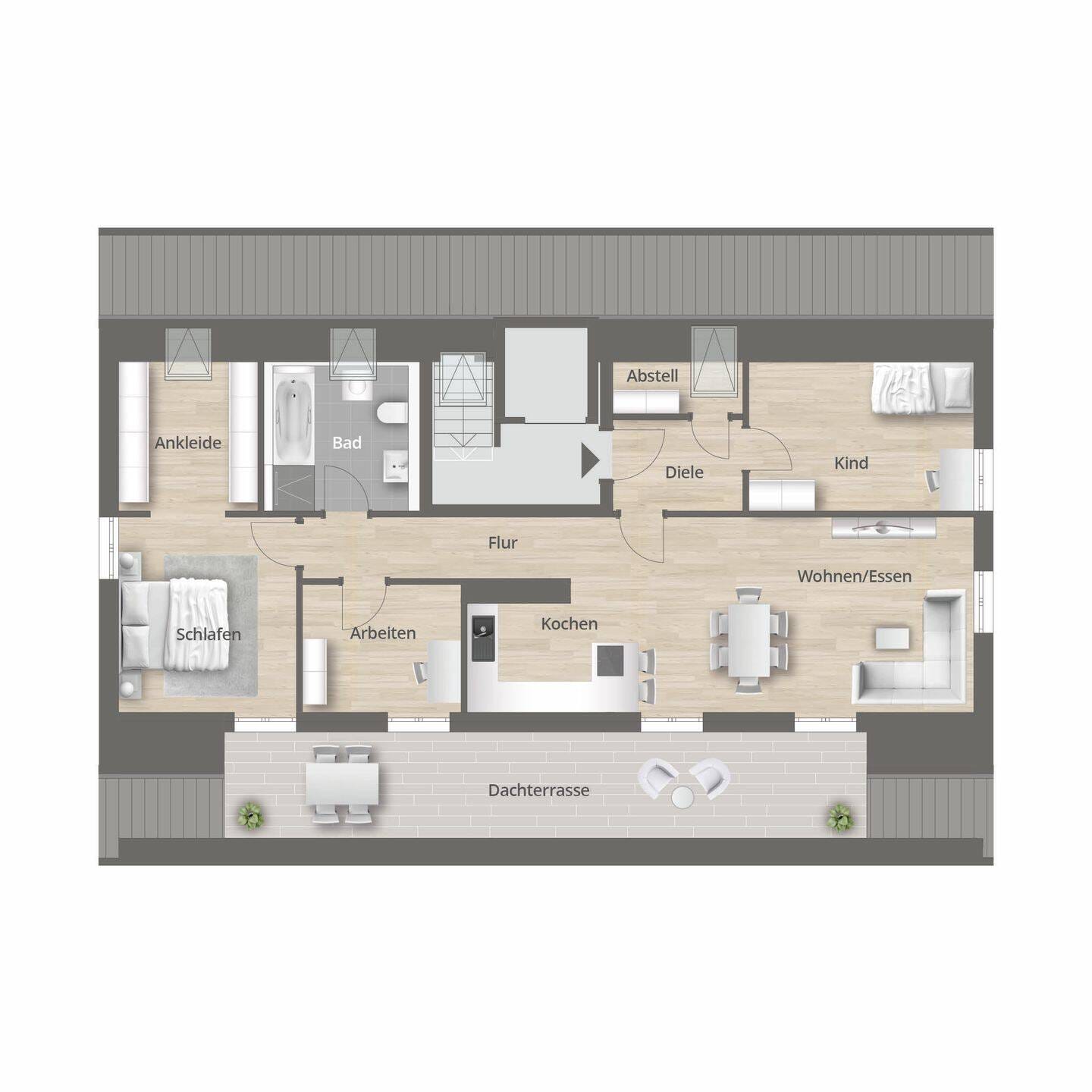 Immobilie in Bubenreuth - SUNHILL - sonnige 3-Zimmer-Penthouse-Wohnung mit Dachterrasse/Aufzug/2 TG-Stellplätzen in TOP-Lage - Bild 2