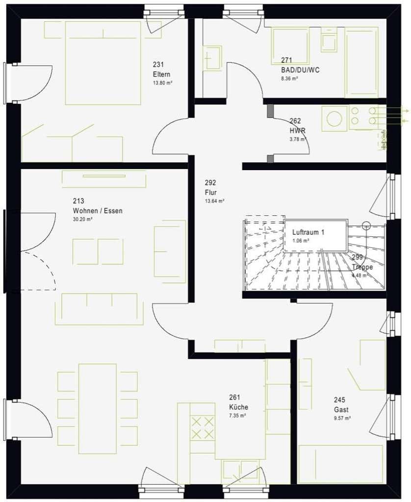 Immobilie in Neuberg - Das FamilyStyle 25.01 S: drei Ebenen und 51-m²-Wohnetage - Generationen in Vollausstattung - Bild 2