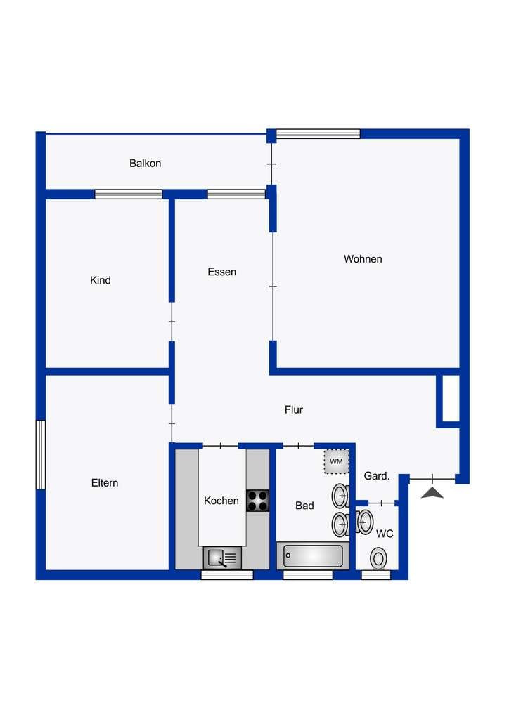 Immobilie in Allmersbach im Tal - Frei ab sofort - Charmante 3,5-Zimmer-Wohnung mit Balkon und Garage! - Bild 1
