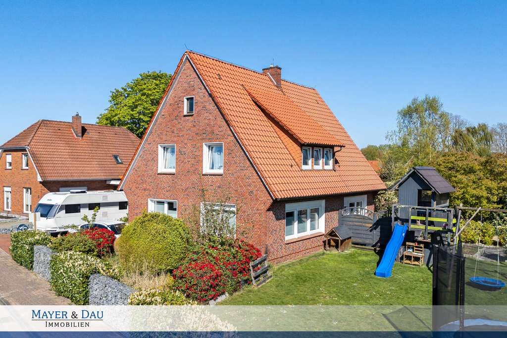 Immobilie in Saterland - Familienfreundliches Einfamilienhaus in ruhiger Wohnsiedlung, Obj. 9738 - Bild 0