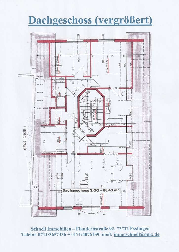 Immobilie in Deizisau - Großzügige 3 Zimmer Dachgeschoßwohnung - Bild 2