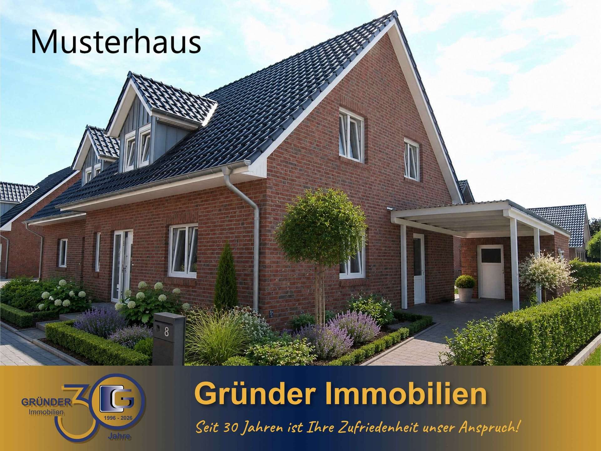 Immobilie in Walchum - Provisionsfrei für Käufer! Hochwertige Neubau-Doppelhaushälfte im Emsland - Bild 0