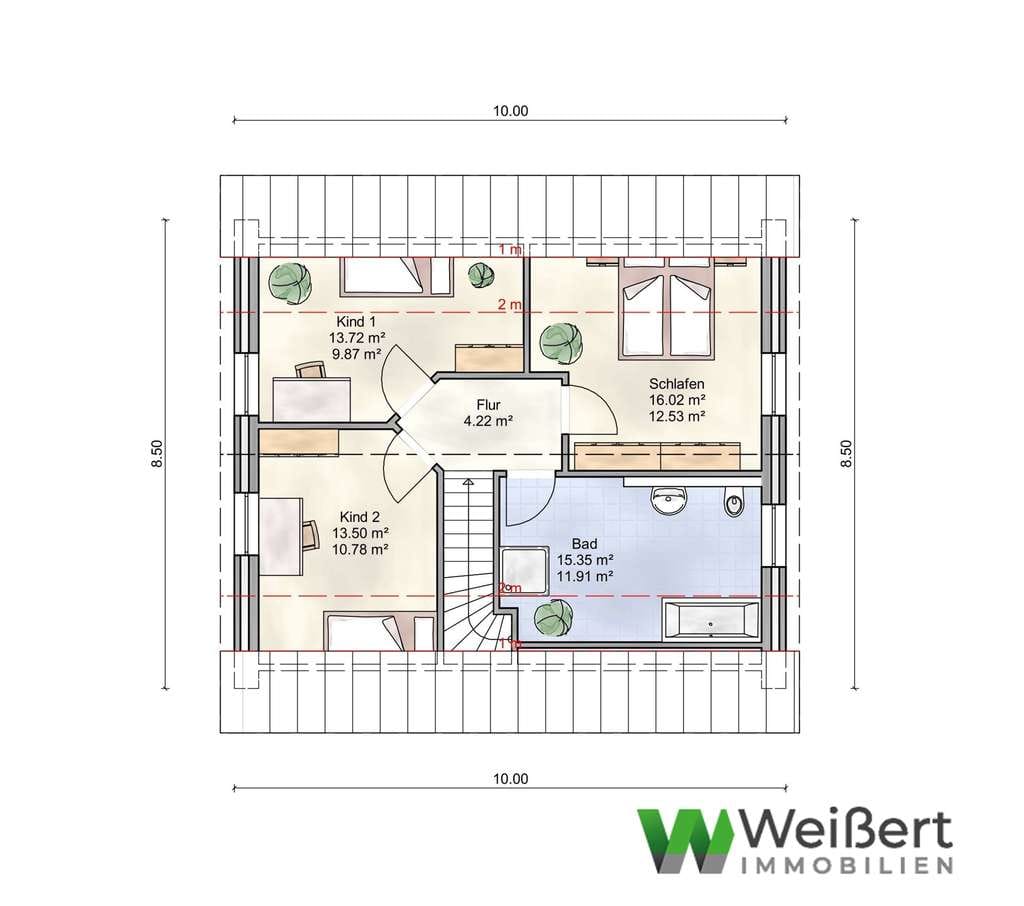 Immobilie in Hartenholm - Junges Wohnkonzept im klassischen Einfamilienhaus Niedrigenergiehaus EH40 mit Wärmepumpe und PV-Anlage  Neubauplanung - Bild 4