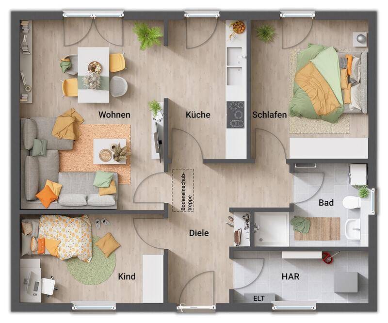 Immobilie in Rutsweiler an der Lauter - Unsere BASIC-Vollausstattung: Dein Bungalow zum kleinen Preis - Ideal für junge Familien oder die ältere Generation - Bild 3