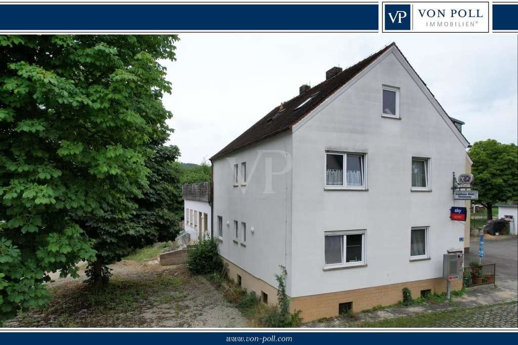 Immobilie in Kinding - Preisreduzierung:
Wohnraum satt!
Einfamilienhaus, Dachgeschosswohnung, angeschlossener Gasthof mit - Bild 0