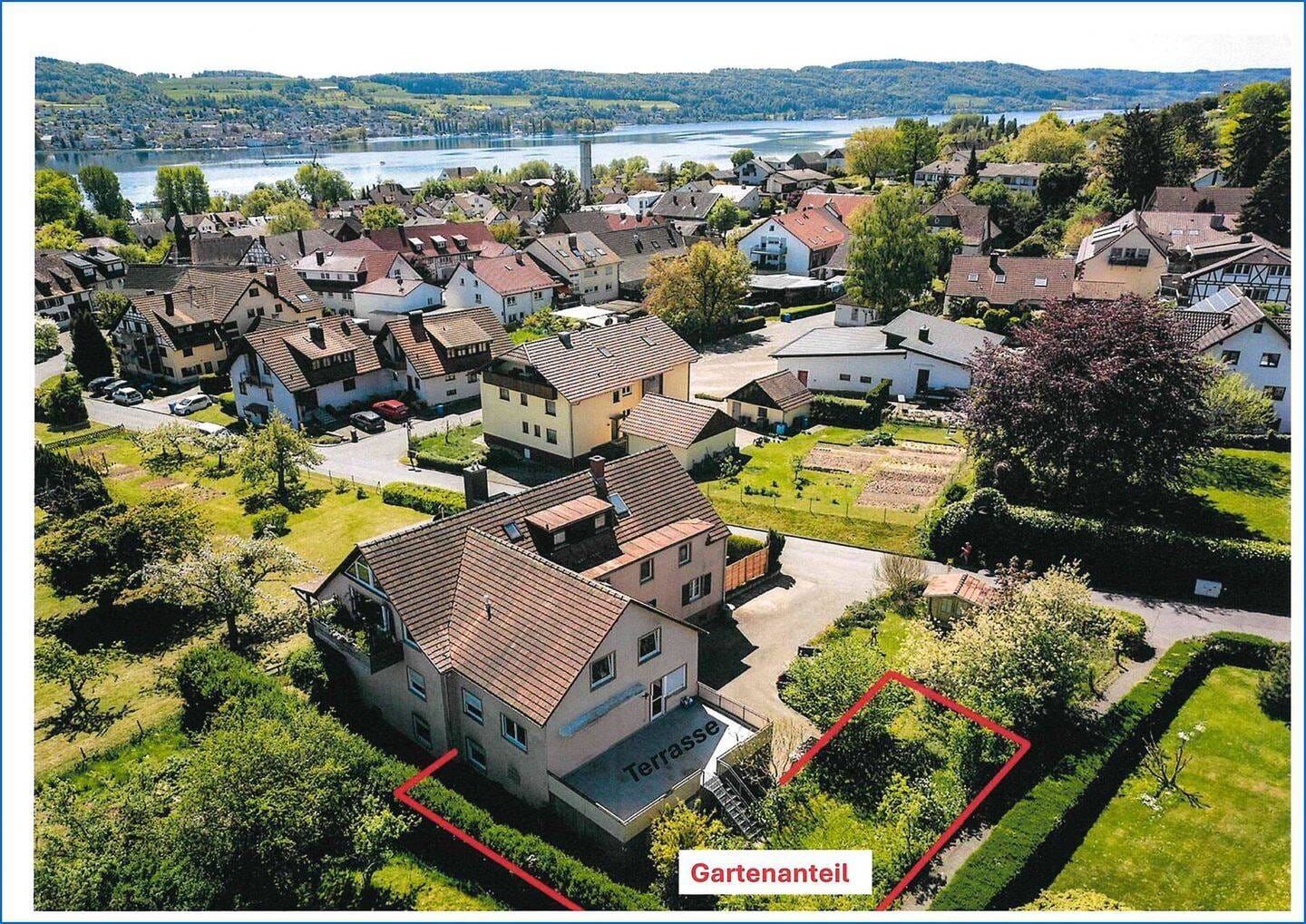 Immobilie in Gaienhofen - 4 Zi. Whg. im 1. OG in unmittelbarer Seenähe mit Balkon, Terrasse und Gartenanteil und Garage - Bild 0