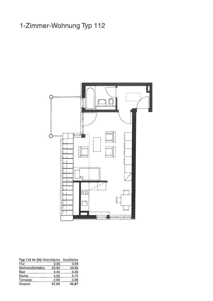Immobilie in Nuthetal - 1 Zimmerwohnung mit Blick zum Landschaftsschutzgebiet - Bild 1