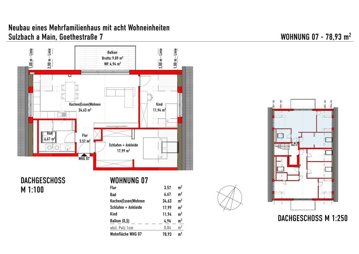 Immobilie in Sulzbach am Main - Neubau Eigentumswohnung Sulzbach am Main KfW 55 -  DG 7 - Bild 1