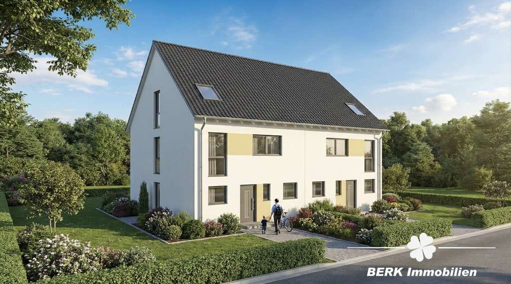 Immobilie in Sailauf - BERK Immobilien - moderne Neubau-Doppelhaushälfte in Sailauf. Ideal für Familien, mit förderfähigem  - Bild 1