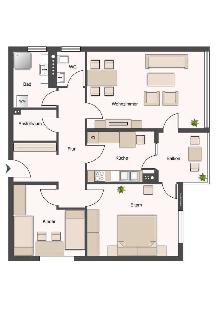 Immobilie in Bad Schussenried - Stilvolles Apartment mit Balkon in beliebter Stadtlage - Bild 1