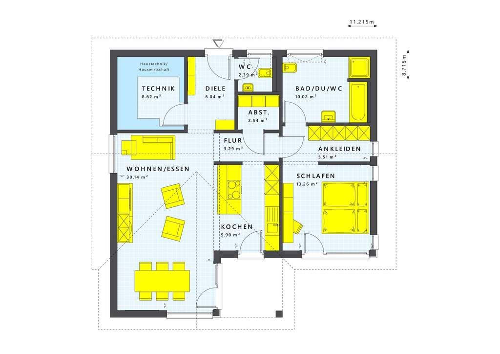 Immobilie in Westerstetten - TRAUMHAUS MIT GRUNDSTÜCK - Wohnen auf einer Ebene in modernem Bungalow! - Bild 2