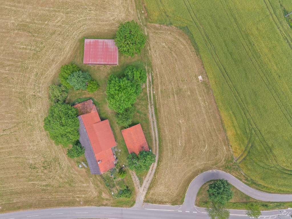 Immobilie in Baindt - Alleinlage bei Baindt – Sanierungsbedürftiges Hofanwesen mit Halle & Ökonomiegebäude - Bild 1