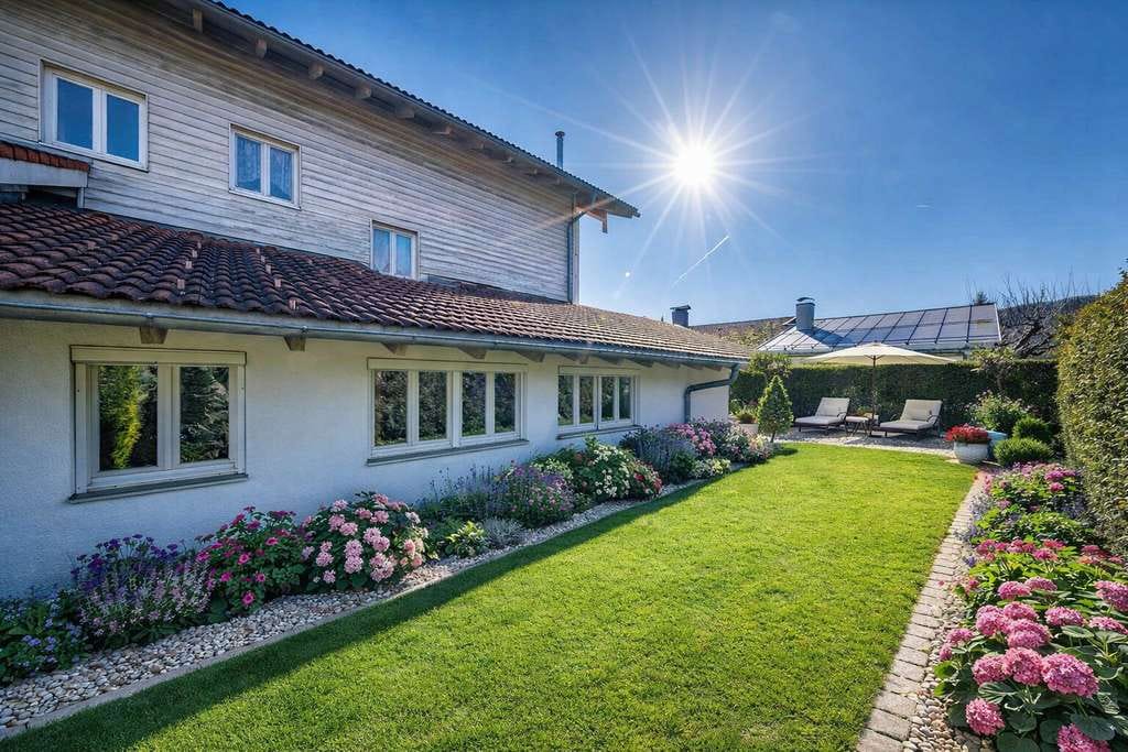 Immobilie in Hausham - Gartenwohnung in Hausham * Überdachte Terrasse * Kamin * Einauküche - Bild 3