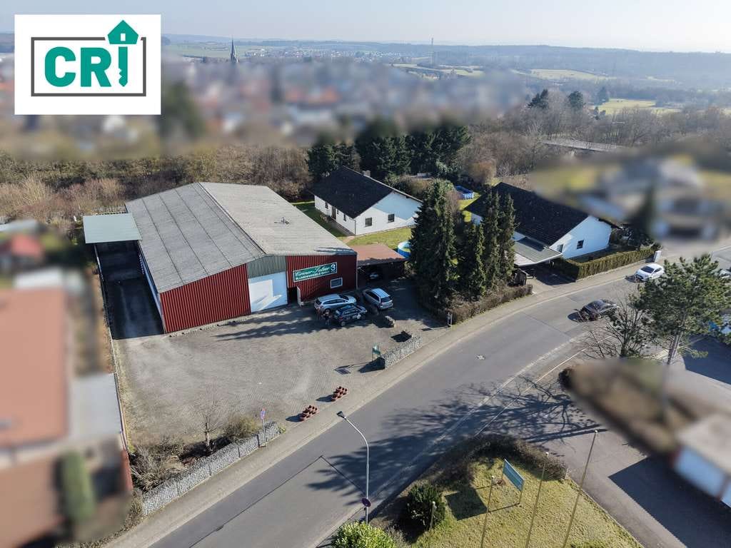 Immobilie in Fernwald - Fernwald-Steinbach: Gewerbehalle + 2 Einfamilienhäuser auf großem Grundstück - Bild 0