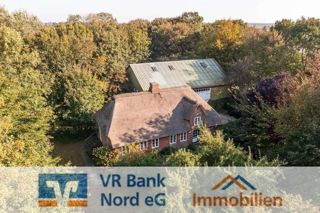 Immobilie in Niebüll - Baudenkmal - Bauernhaus unter Reet mit Scheune auf einer Warft im Gotteskoog - Bild 0