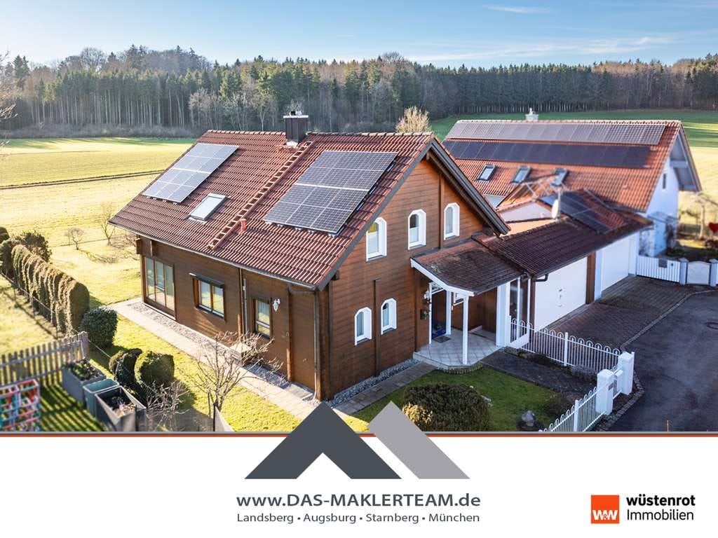 Immobilie in Windach - Baubiologisches Blockbohlen-Massivhaus mit neuer PV-Anlage in wunderbarer Ortsrandlage. - Bild 1