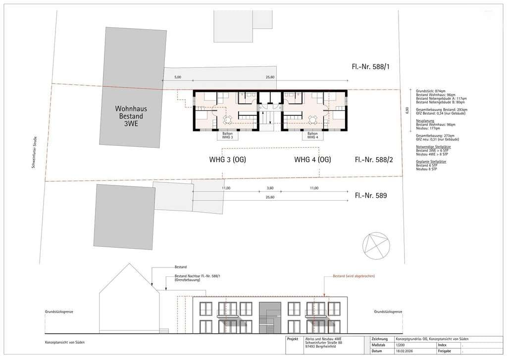 Immobilie in Bergrheinfeld - Erstbezug - 64m² Eigentumswohnung im 1. OG in Bergrheinfeld - Ohne Provision - Bild 1