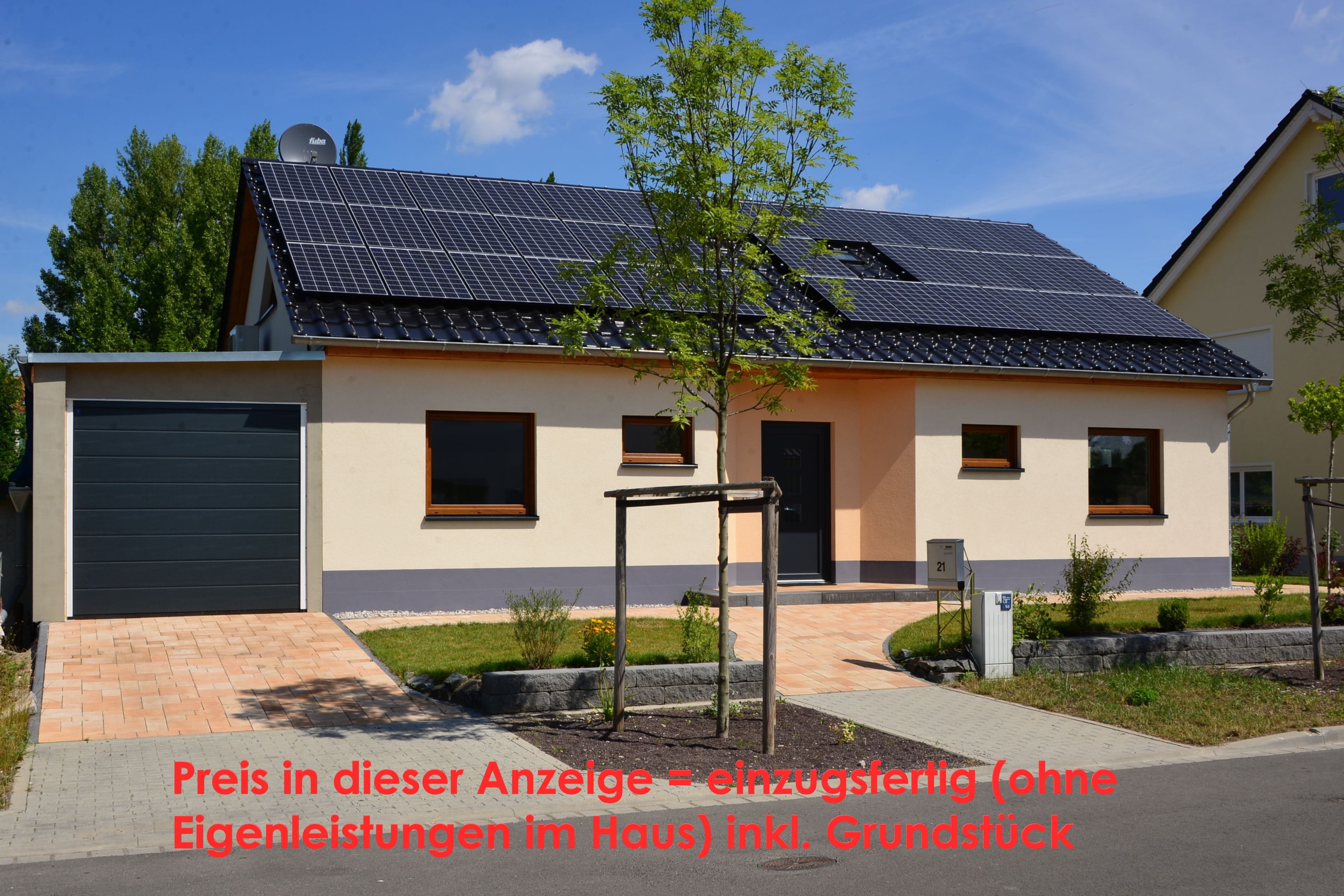 Immobilie in Rötha - Keine EIGENLEISTUNGEN! Grundstück RÖTHA OT inkl.! 5 Zimmer auf einer Ebene, u.a.m. FBH, L-W-Wärmepumpe, Ton-Dachsteine, Raum-Konzept variabel - Bild 0