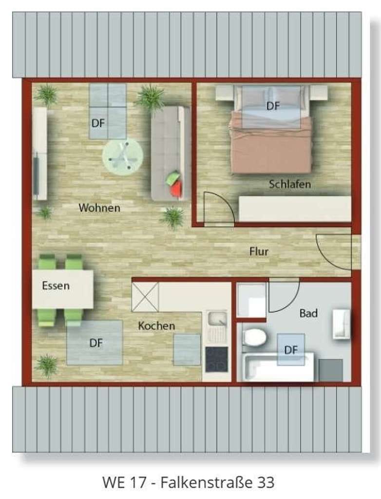 Immobilie in Welzheim - Gepflegt und Modern, Dachgeschoß Wohnung inkl. Kfz Stellplatz in Welzheim - Bild 1