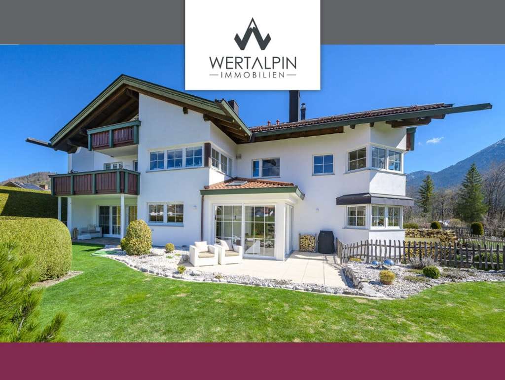 Immobilie in Wallgau - Lichterfülltes, großzügiges Wohnen mit Bergpanorama, Wintergarten und Wellness - Bild 0