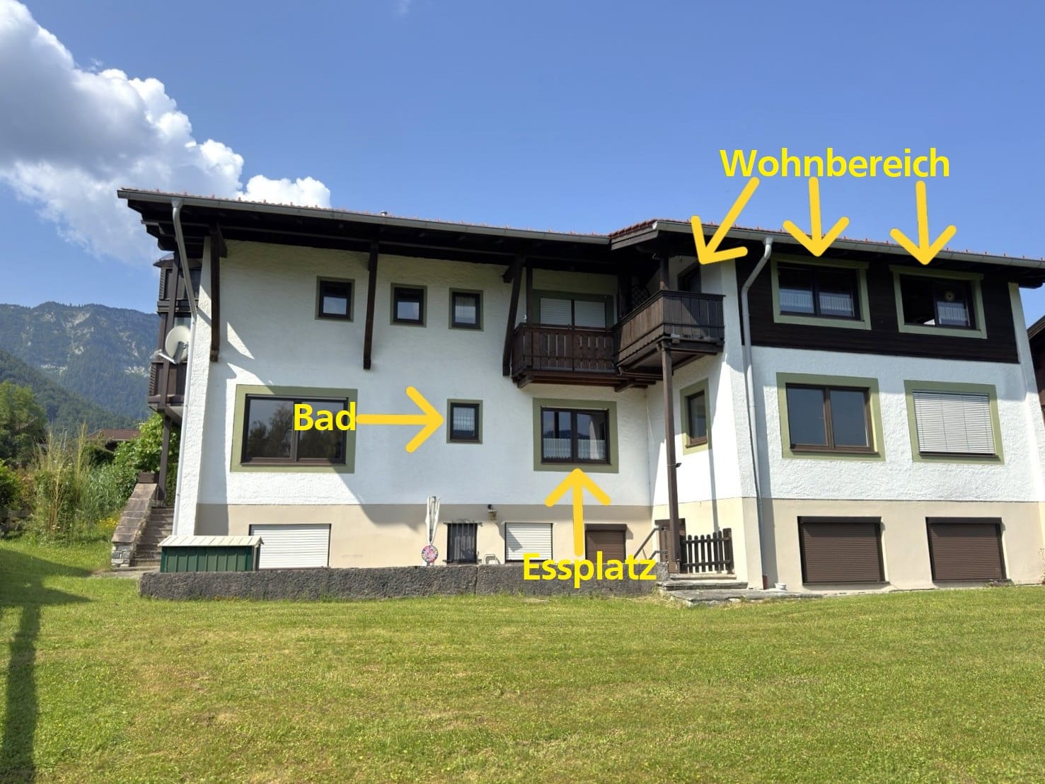 Immobilie in Inzell - Stille, helle 3-Zi.-Maisonette-ETW am Naturrand mit freiem Landschaftsblick mit Möbel und Stellplatz - Bild 4