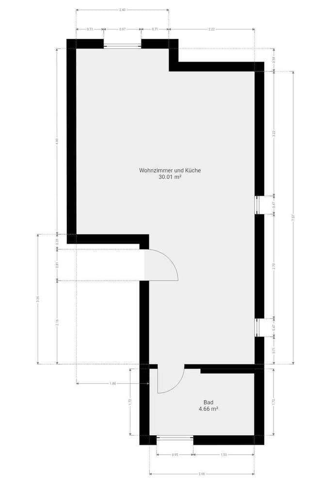 Immobilie in Waldbüttelbrunn - 1-Zimmer-Wohnung mit Einbauküche, Tageslichtbad & Stellplatz in Waldbüttelbrunn - Bild 4