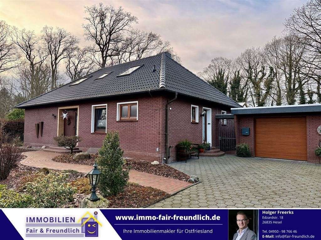 Immobilie in Hesel - Top gepflegter Bungalow mit Doppelgarage – ruhiges Wohnen trotz zentraler Lage in Hesel - Bild 1
