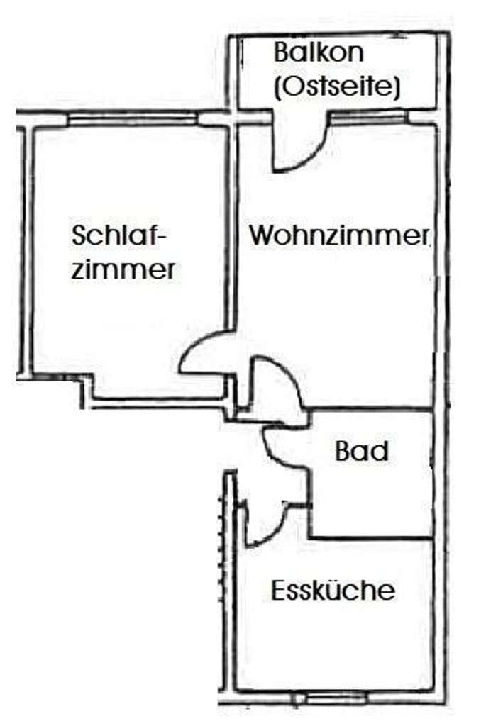 Immobilie in Lauchhammer - Preiswerte und renovierungsbedürftige 2-Zimmer-Wohnung im 4.OG mit Balkon - Bild 2