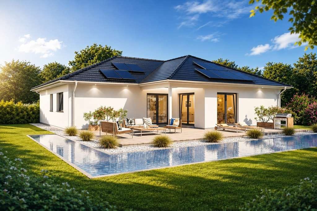 Immobilie in Eichenzell - Moderner Winkelbungalow SH 156 WB – Barrierefreies Lichttraum-Zuhause auf einer Ebene! - Bild 1