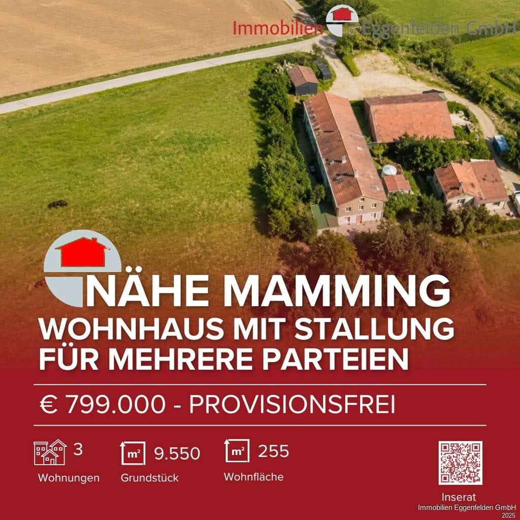 Immobilie in Mamming - Mamming! Hofstelle mit mehreren Wohneinheiten am Lande (260727) - Bild 0