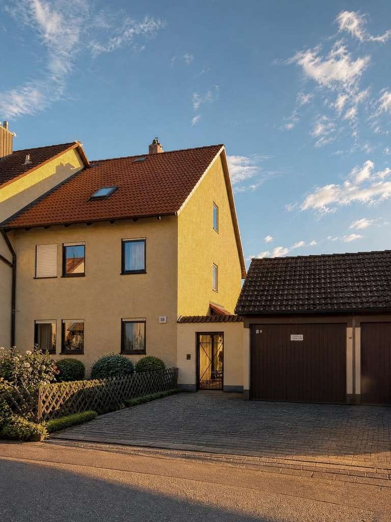 Immobilie in Rothenburg ob der Tauber - Doppelhaushälfte mit großem Grundstück in Rothenburg ob der Tauber - Bild 0
